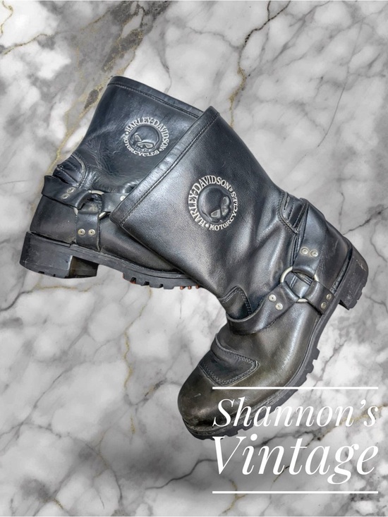 Harley-Davidson Other - Harley-Davidson Willie G Skull Emblem Men’s Sz 10.5 Harness Moto Boots
